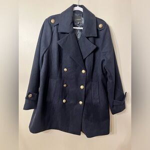 Lane Bryant 
Navy Double-Breasted Coat
Size 22/24